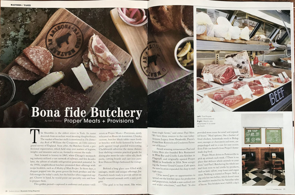 Bona fide Butchery:  Proper Meats + Provisions